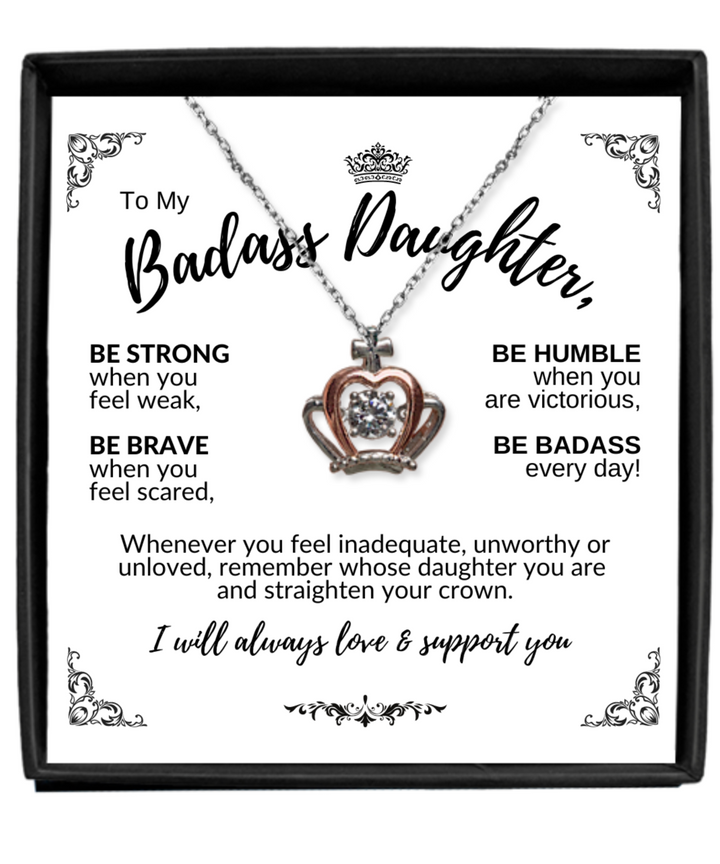 Amazon.com: Necklace Gifts for Daughters From Mothers, Daughter Necklace, To  My Badass Daughter Necklace From Dad, Daughter Birthday Jewelry, Daughter  College Gift : Clothing, Shoes & Jewelry